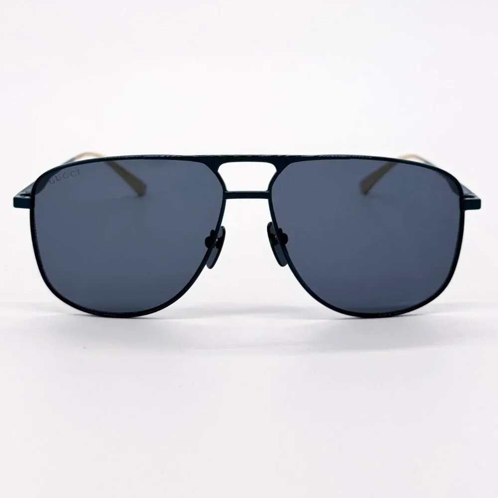 NEW GUCCI GG0336S 003 UNISEX AVIATOR SUNGLASSES GUCCI - Picture 4 of 10